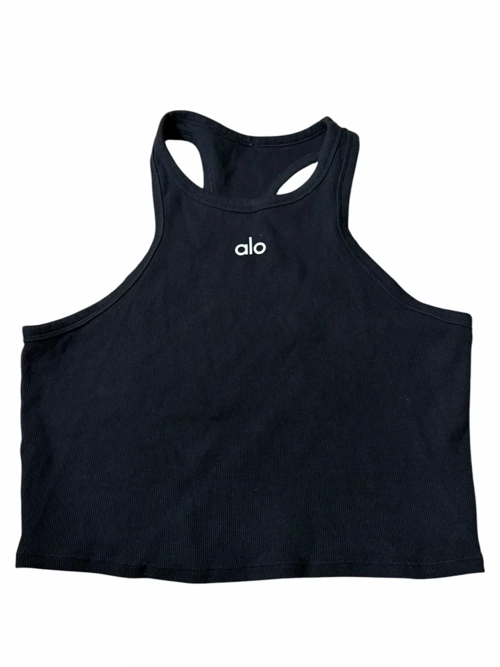 NWOT ALO Ribbed Aspire Tank (Black) Size L